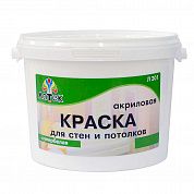 Краска для стен и потолков "ЛАТЕК Л201", белая, 14кг