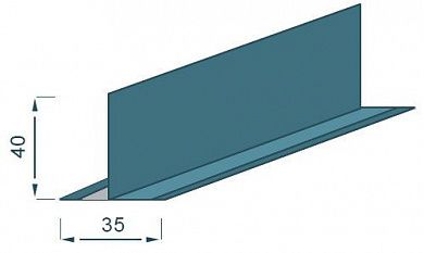Профиль РТ 35*40 9003 белая оцинк. L=3.00